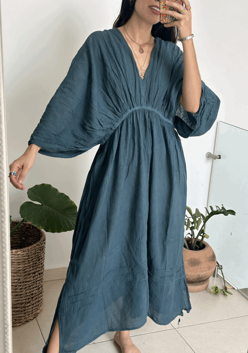 Vestido Tulipán Azul Marino - Imagen 4